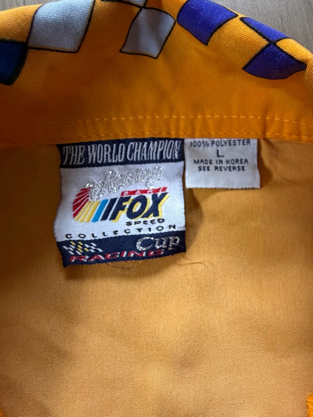 BARE Fox Speed Racing Cup Collection Mens Button Down Orange Shirt L - Picture 3 of 5